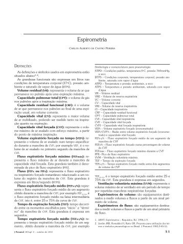 Espirometria PDF - Jornal Brasileiro de Pneumologia