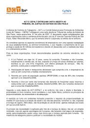 act e cepalt entregam carta aberta ao - Aliança de Controle do ...