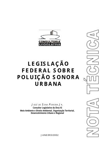 legislação federal sobre poluição sonora urbana - Câmara dos ...