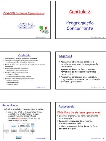 Capítulo 3 Programação Concorrente - DCA - UFRN