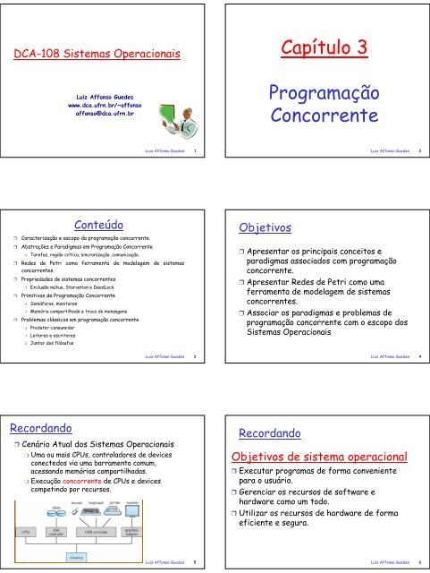 Capítulo 3 Programação Concorrente - DCA - UFRN