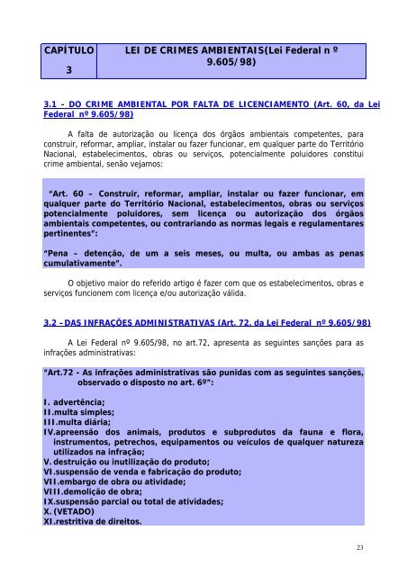 apostila de legislação ambiental sobre licenciamento e - CPRH