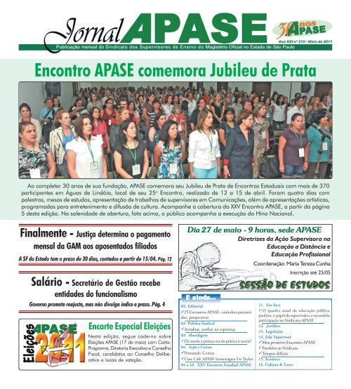 Ano XXI n°210 - Maio de 2011 - APASE