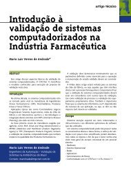 Introdução à validação de sistemas computadorizados na ... - SBCC