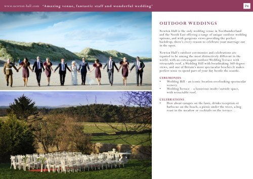 Newton Hall Wedding Brochure 2013