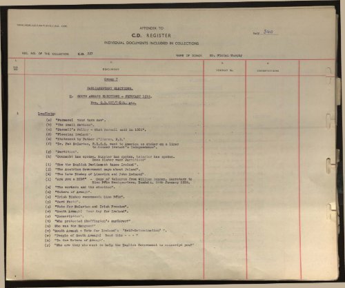 Appendix to Contemporary Documents Index Part 4 - The Bureau of ...