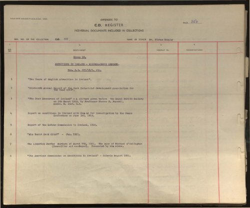 Appendix to Contemporary Documents Index Part 4 - The Bureau of ...