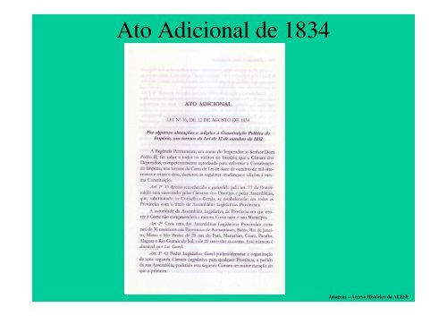 Aula 11 - História do Legislativo - Assembleia Legislativa do Estado ...