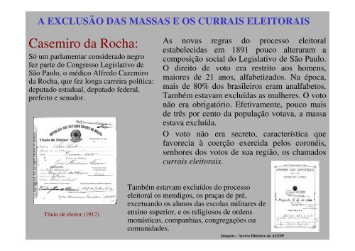 Aula 11 - História do Legislativo - Assembleia Legislativa do Estado ...