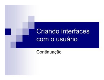 Componentes gráficos GUI – Parte 2