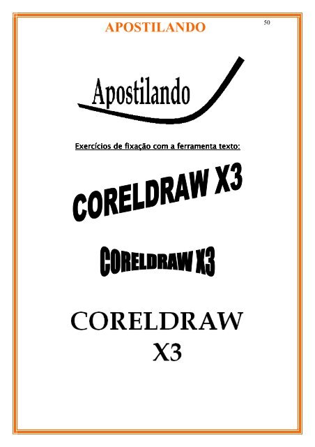 Corel Draw X3 - WordPress.com - CDI COMUNIDADE POLI
