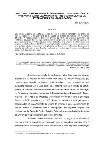 analisando a reestruturaçâo do ensino de 2º grau - Secretaria de ...