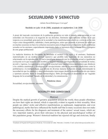 SEXUALIDAD Y SENECTUD - Hacia la Promoción de la Salud ...