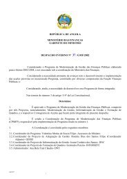 Despacho Nro 37 - Ministério das Finanças