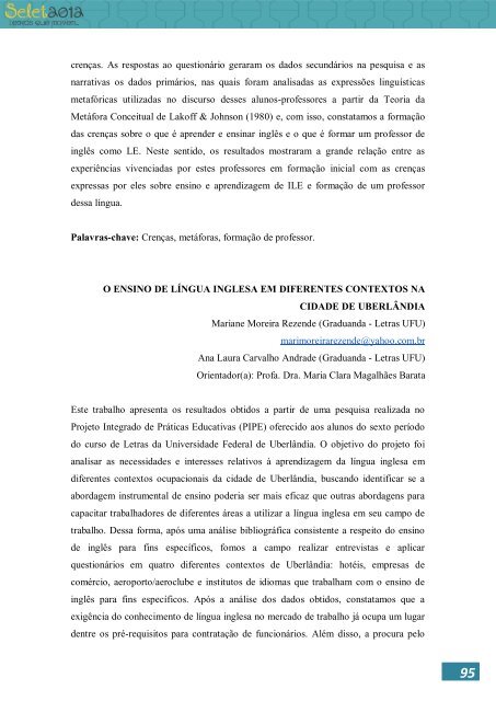 1 - ppgel/ileel/ufu - Universidade Federal de Uberlândia