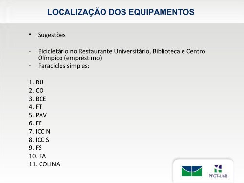 Plano de Circulação do campus Darcy Ribeiro 27