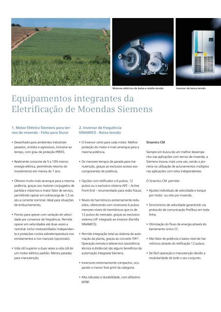 Eletrificação de moendas - Siemens Brasil