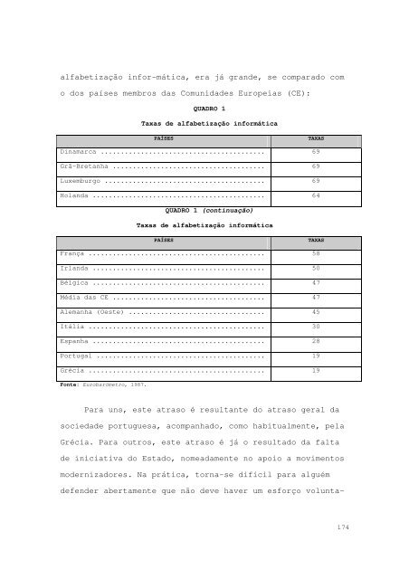 O MOVIMENTO INFORMÁTICO NAS ESCOLAS PORTUGUESAS ...