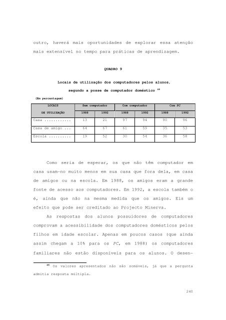 O MOVIMENTO INFORMÁTICO NAS ESCOLAS PORTUGUESAS ...