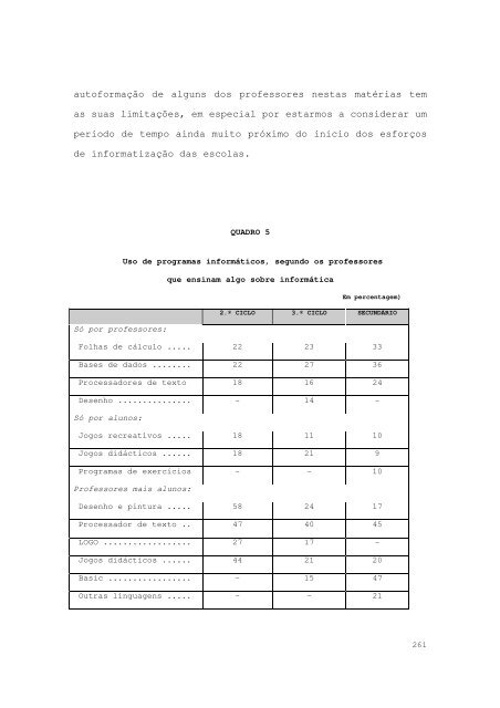 O MOVIMENTO INFORMÁTICO NAS ESCOLAS PORTUGUESAS ...