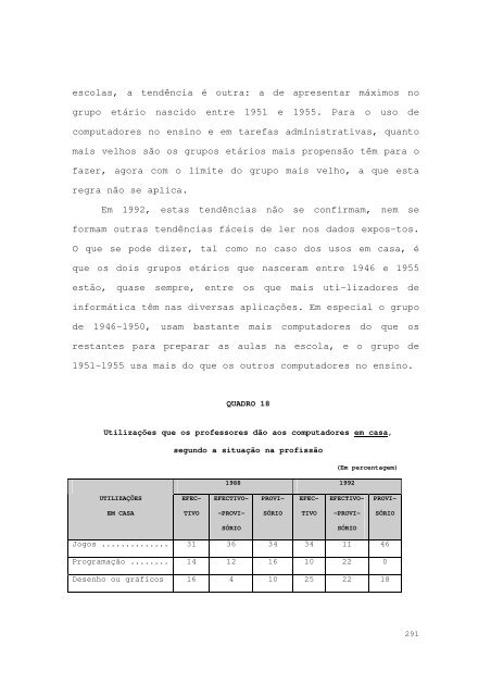 O MOVIMENTO INFORMÁTICO NAS ESCOLAS PORTUGUESAS ...