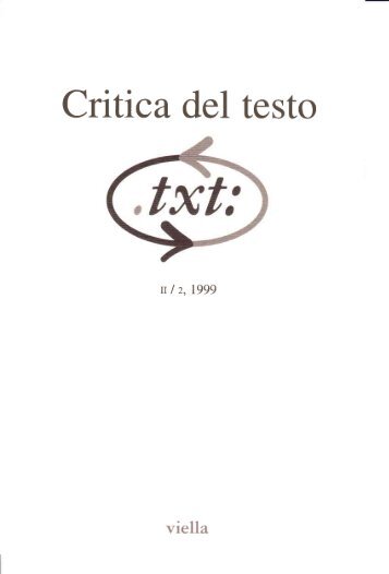 Critrca del testo - CarlaRossi.info