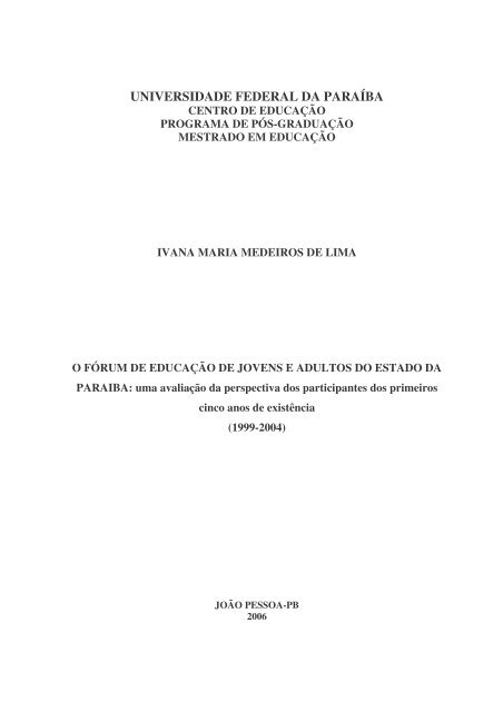 dissertao completa final - Centro de Educação - Universidade ...