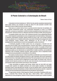 O Pacto Colonial e a Colonização do Brasil - Faculdades Santa Cruz