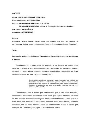 CEEBJA-UEPG - Secretaria de Estado da Educação do Paraná