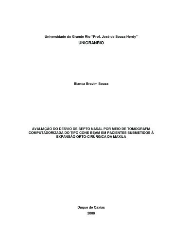 Avaliação do desvio de septo nasal por meio - Unigranrio