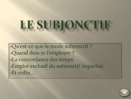 LE SUBJONCTIF