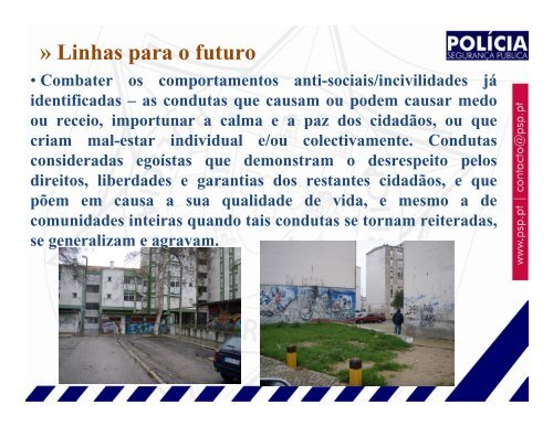 Projecto de intervenção do Policiamento de Proximidade no Vale da ...