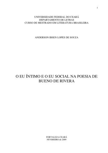 O EU ÍNTIMO E O EU SOCIAL NA POESIA DE BUENO DE RIVERA