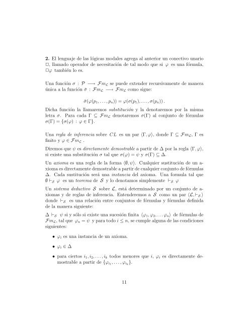 Introducción a la Lógica Algebraica ∗ - Facultad de Matemáticas ...