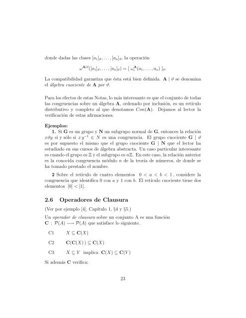 Introducción a la Lógica Algebraica ∗ - Facultad de Matemáticas ...