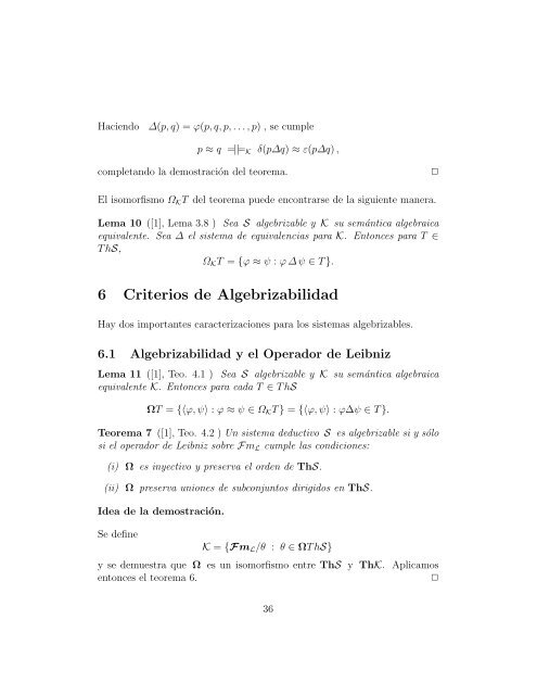 Introducción a la Lógica Algebraica ∗ - Facultad de Matemáticas ...