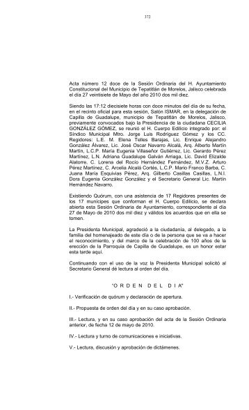Acta 12 - Tepatitlán de Morelos