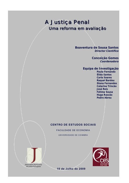 Relatório final - Observatório Permanente da Justiça - Universidade ...