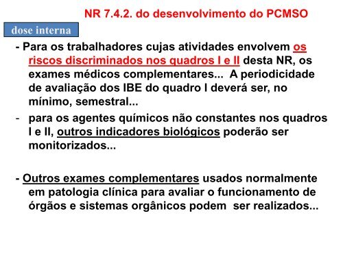 Monitoramento biológico para avaliação de risco ocupacional: da ...