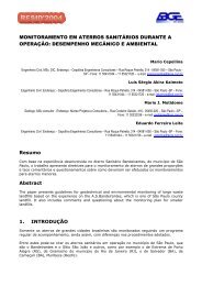 MONITORAMENTO EM ATERROS SANITÁRIOS DURANTE A ...
