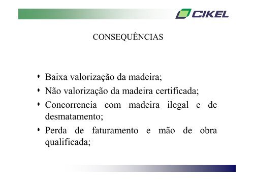 CIKEL Aprovação, controle e monitoramento de PMFS Josué ...