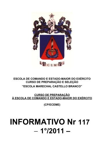 (CP/ECEME) INFORMATIVO Nr 117 - Portal de Ensino do Exército