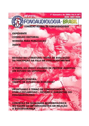 Ver publicação em PDF - Conselho Federal de Fonoaudiologia