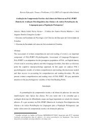 Faculdade de Psicologia e de Ciências da Educação - Universidade ...