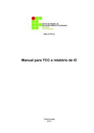 Manual para TCC e relatorio de IC - IFSP - Campus Votuporanga