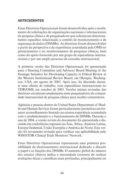 Diretrizes Operacionais para o Estabelecimento e o Funcionamento ...