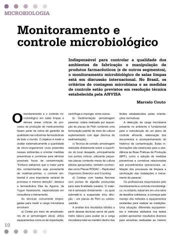 Monitoramento e controle microbiológico - SBCC