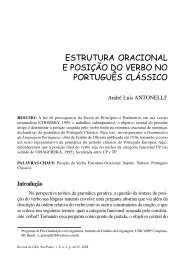 “Estrutura Oracional e Posição do Verbo no Português Clássico”.