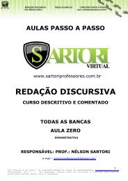 REDAÇÃO DISCURSIVA - Sartori Virtual