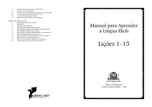 Lições 1-15 - Línguas de Moçambique